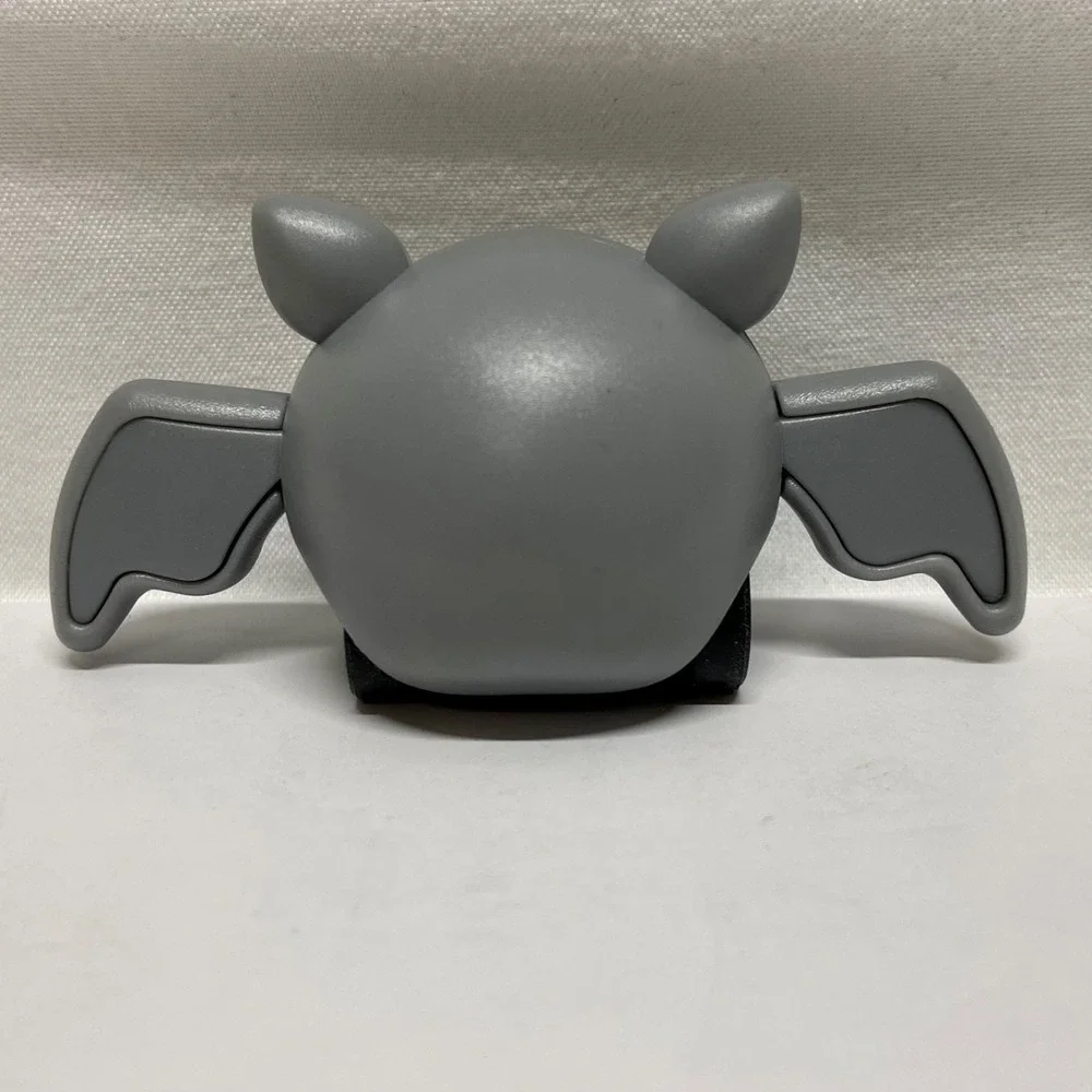 Pull Back Car Toy Halloween Vampire Bat Mini Figure Gray 2 Rubber Wheels Loose